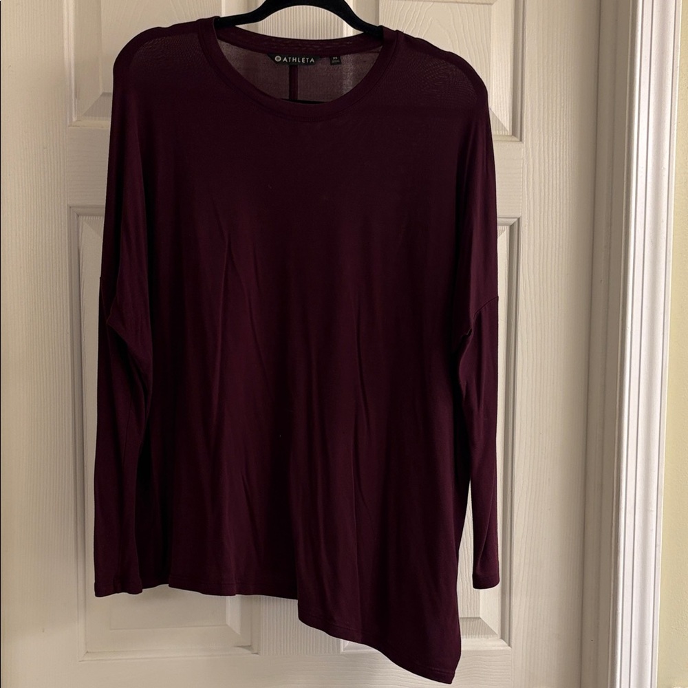 Athleta Dark Red Long Sleeve Top